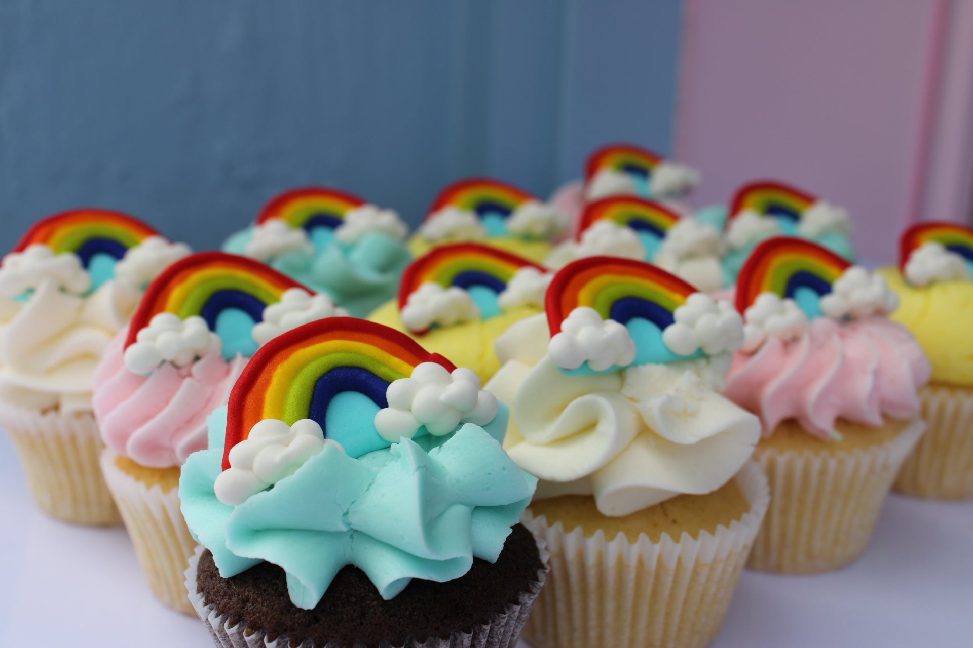 Rainbow Cupcakes The Little Cupcake Ballarat - Main Image